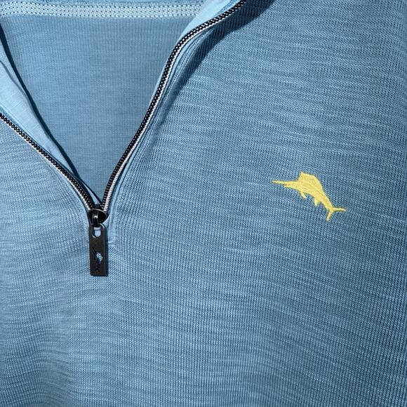Tommy Bahama Tobago Bay Half Zip Size XXL Light Blue Big Man T220818-B-BAL - Picture 6 of 8